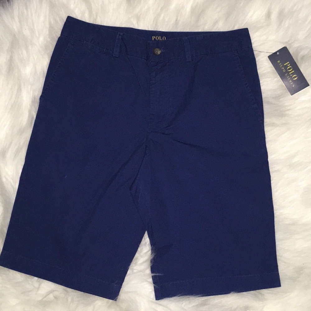 BNWT, Boys Polo RL Navy Blue Chino Shorts
